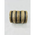 thumbnail image 2 of Gold & Black Color Rhinestone Bangles, 2 of 4