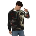 thumbnail image 4 of Terrifier Men's Hoodie With Color Drawstrings Sweatshirt Hooded Pullover Print Winter Coat Jacket Medium, 4 of 9