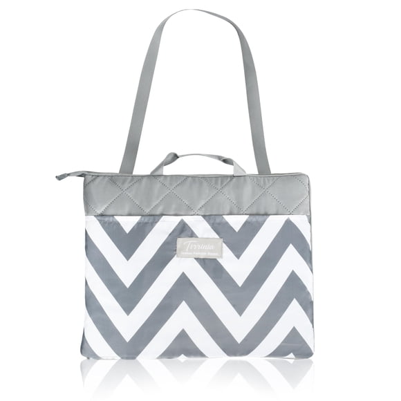 Couverture de Pique-Nique Imperméable, Légère 50 x 60 Pliable Anti-Sable avec Grande Poche, Couverture de Camping Portable pour Extérieur Idées Cadeaux pour Couples, Gris Ondulé