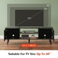 thumbnail image 3 of GALAXHERO TV Stand for 55 60 inch TV Rustic Entertainment Center with Storage Cabinets TV Console for Living Room, Long TV Cabinet Charcoal Black, 3 of 5