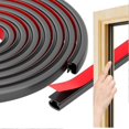 thumbnail image 1 of 6 Meters Rubber Stripping Door Seal Strip, D-Shape Soundproof Seal Strip Weather Stripping, Self-Adhesive, 1 of 5