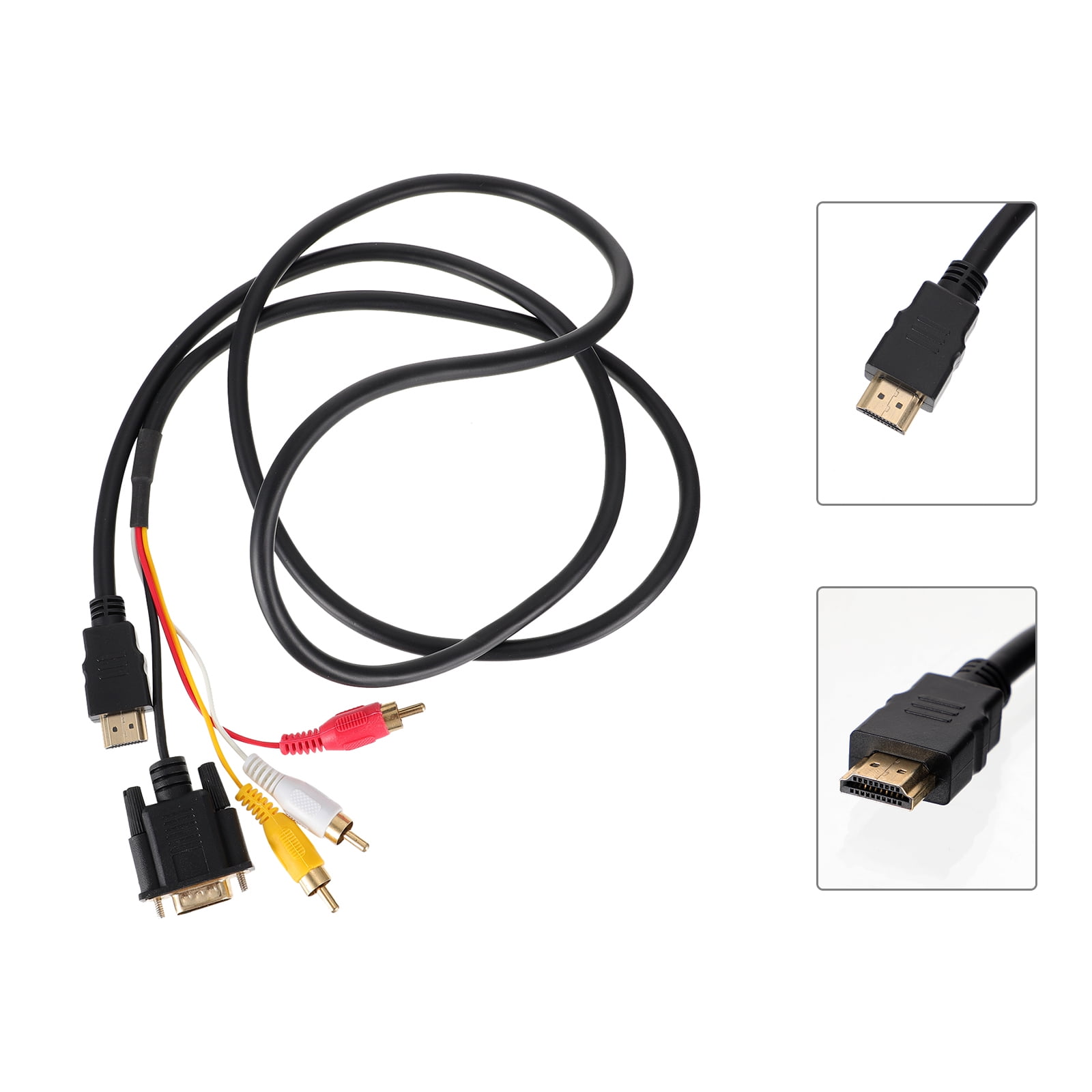 1Pc High-Definition Multimedia Interface to VAG+3rca Cable for Home Office