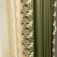 thumbnail image 5 of French Lace Green Velvet Luxury Curtains for Living Room Bedroom Dining Retro Blackout Tulle Window Blackout Embroidered Window, 5 of 5