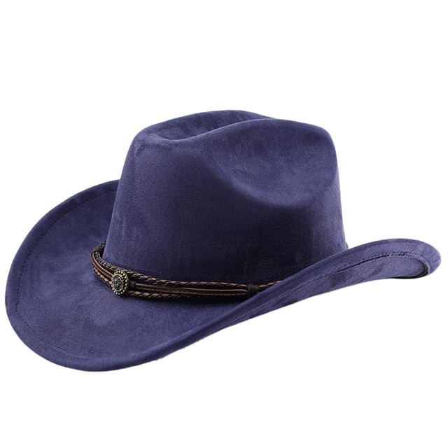 Functional Western Cowboy Hat for Outdoor Adventures with Curved Brim Lightweight Travel Accessory