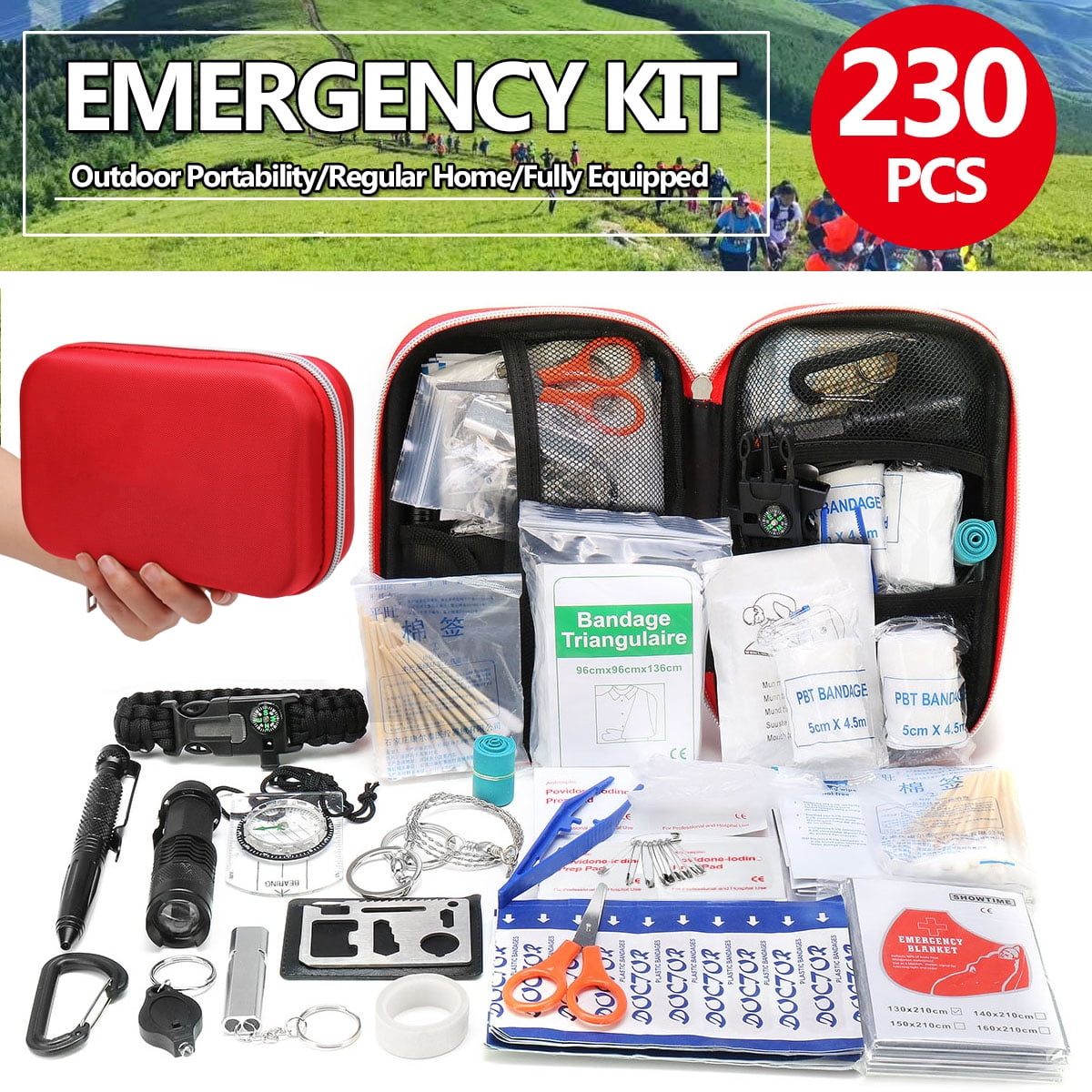 Selbsthilfe Survival Kit Set Set-3 Außen Notfall Survival Kit Set-3 