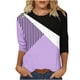thumbnail image 1 of Elegante blusa de manga corta con cuello redondo retro para mujer con estampado de manga tres cuartos OAVQHLG3B Store lin121212, 1 of 4