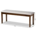 thumbnail image 7 of Baxton Studio Teresa Modern and Contemporary Transitional Grey Fabric Upholstered and Walnut Brown Finished Wood Dining Bench, 7 of 7
