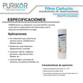 thumbnail image 2 of Filtro Cartucho de Polipropileno Termofusionado Purikor para reducción de Sedimentos del agua PKCPP2.5X10X20, 2 of 3