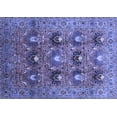 thumbnail image 1 of Ahgly Company Machine Washable Indoor Rectangle Oriental Blue Industrial Area Rugs, 3' x 5', 1 of 4