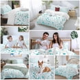 thumbnail image 5 of 3 Piece Turquoise Polka Dot Duvet Cover Set Full Size,Microfiber Comforter/Quilt Cover with Corner Ties and 2 Pillowcases,Modern Art Abstract Watercolor Dot All Season Bedding with Zipper Closure, 5 of 8