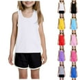 thumbnail image 5 of Girls Summer Outfits Tie Knot Tops Elastic Waist Shorts Kids Matching Sets 2025 Fashion Vacation Clothes Summer Outfits for Teens Y2K Casual School Wear, 5 of 7