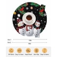 thumbnail image 6 of 15 Inch Round Placemats Set of 4, Christmas Snowman Non Slip Heat Insulation PP Table Mats, Black Xmas Pine Branch Snowflake Red Birds Washable Place Mats for Kitchen Dining Party Table Decor, 6 of 7