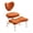 Orange, variant on SAYGOGO Ergonomic Cross-Legged Meditation Chair, Height Adjustable, Orange