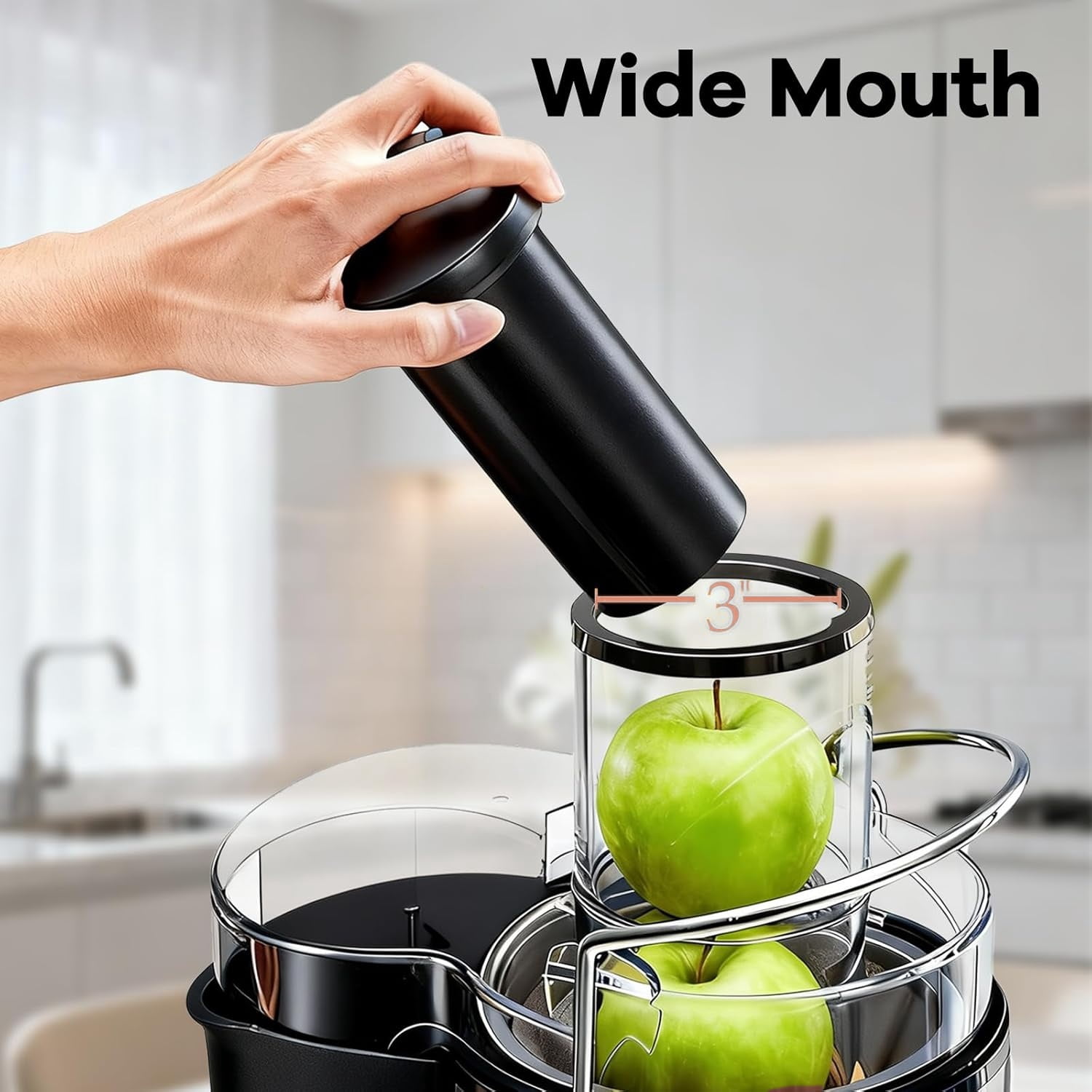 Juicer Machines, 700W Centrifugal Juicer Extractor with Wide Feed Chute for Whole Fruits and Vegetables, BPA-Free and Easy to Clean, Efficient High-Speed Juicing, Silver