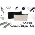 thumbnail image 5 of Aspire 60-Pack 12oz Canvas Pencil Zipper Bags, 7" by 3 1/8" with 1 1/2" Bottom - Black, 5 of 5