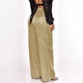 thumbnail image 4 of UJNDER Women's Sequin Wide Leg Pants High Waist Retro Trousers for Party and Nightclub Wear Gold S, 4 of 6