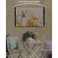 thumbnail image 6 of Outdoor TV Cover 70 to 75 Inch Weatherproof, Fall Thanksgiving Waterproof TV Screen Protector for Outside Decor with Zipper and Pocket 68"L x 42"H , Yellow White Pumpkin Autumn Leaf, 6 of 7