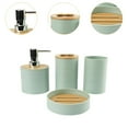 thumbnail image 6 of WeiLaiKeQi 4Pcs Bathroom Accessories Housewarming Gift Toothbrush Holder for Countertop green, 6 of 9