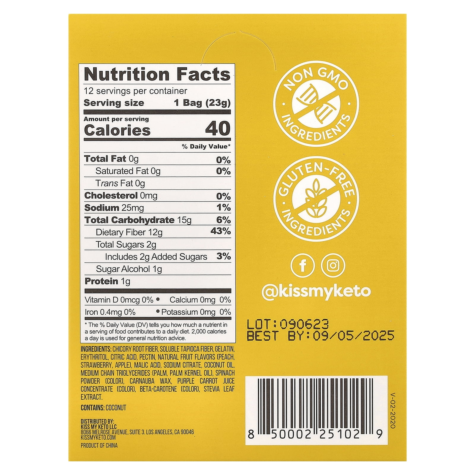 Kiss My Keto Gummies Candy – Low Carb Candy Gummy Bears, Keto Snack Pack – Healthy Candy Gummys – Vegan Candy, Keto Gummy Candy – Keto Candy Gummies (12-pack)