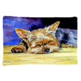 thumbnail image 1 of Yorkie Taking A Nap Fabric Standard Pillowcase, 1 of 1