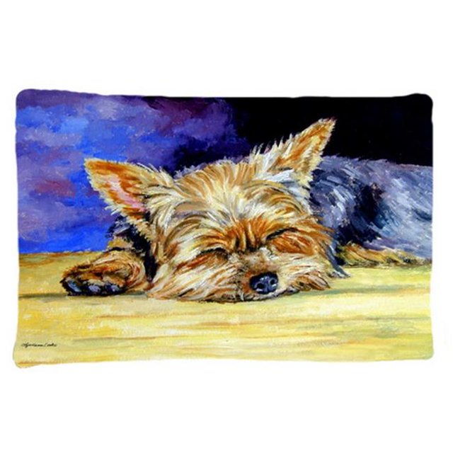 Yorkie Taking A Nap Fabric Standard Pillowcase