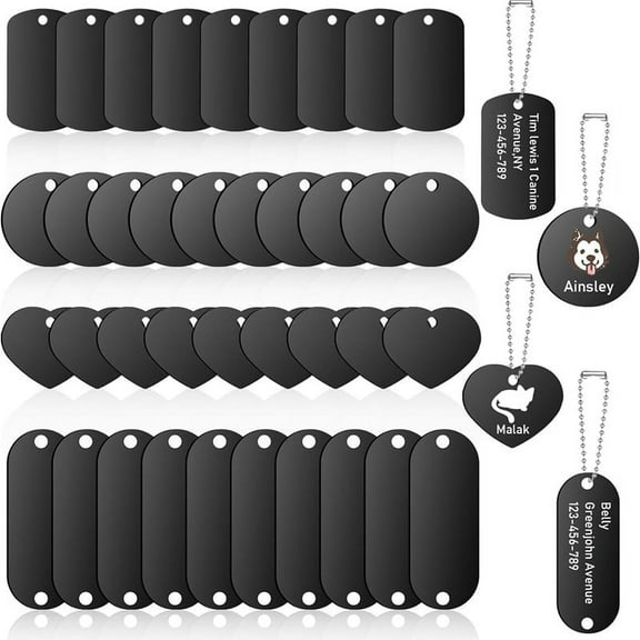 120 Pcs Stamping Blanks Aluminum Tags for Engraving Round Heart Shape Blank Discs for Jewelry Making