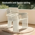 thumbnail image 4 of YIYADO Set of 2 Metal Dining Chairs, Cream Outdoor Chairs, Bistro Chairs, All-Weather Outdoor Metal Chairs for Gardens, Swimming Pool, 4 of 6