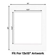 thumbnail image 2 of Oyster Shell White Picture Frame Mat for 16x20 Frames - Fits 13x15 Photos - 10 Mats, 2 of 7