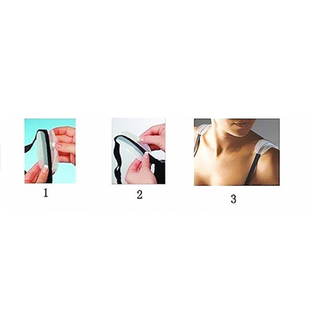 Silicone shoulder pad non-slip shoulder strap pad silicone underwear decompression shoulder pad underwear shoulder strap decompression pad 4 Pairs