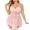Pink, variant on Sexy Babydoll Lingerie Nightgown Set for Women Spaghetti Strap Lace Trim Mini Dress with Matching Arm Warmers Nightwear Blue XXL