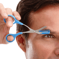 thumbnail image 5 of Nylea Eyebrow Scissors Trimmer with Razor - Brow Shaping with Brush Comb for Women and Men - Stainless Steel Sky Blue, 5 of 9