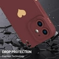 thumbnail image 3 of Designed for iPhone 11 Case (6.1 in) for Women Slim Silicone Camera Lens Protective Case with Cute Gold Heart Pattern Silky-Soft Touch Shockproof Cover for iPhone 11-Red, 3 of 11