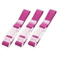 thumbnail image 1 of Unique Bargains Ajouter un Sac Bagages Sangles, Valise Réglable Connecter Ceintures avec Boucle 300x25mm, Rose 3Pcs, 1 of 5