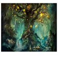 thumbnail image 2 of Tapiz de pared del árbol de la vida (150 * 130 cm), tapiz de cascada psicodélico debajo del tapiz de un árbol antiguo, tapiz de pared decorativo de hadas adecuado para dormitorio y sala de estar, 2 of 5