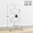 thumbnail image 3 of Prepac Nordik 6-Tier White Modern Mid Century Corner Bookcase, 71.5" Extra Tall White Corner Shelf with Storage, Multifunctional Freestanding Bookshelf for Home Office, Living Room, Bedroom, 3 of 15