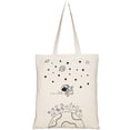 thumbnail image 2 of Bolsa de lona para mujer, bolsas de comestibles reutilizables, lindas bolsas de mano estéticas para ir de compras, playa, universidad blanca, 2 of 5
