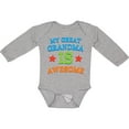thumbnail image 3 of Inktastic My Great Grandma is Awesome Boys or Girls Long Sleeve Baby Bodysuit, 3 of 5