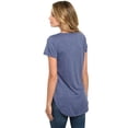 thumbnail image 3 of Juniors Disney Stitch T-Shirt Short Sleeve Hi-Low Heather Blue (Size Small), 3 of 4