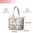 thumbnail image 4 of Corgi Dog and Footprints Travel Tote Bags for Women Carry On,Large Weekender Bags for Women Travel,Multi Functional Duffle Bag for Work,Shopping,Sports, 4 of 5