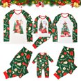 thumbnail image 2 of Navidad mujer mamá blusa estampada manga larga Tops + Pantalones Navidad familia conjunto de pijamas a juego Fridja  nalpqowj26728, 2 of 9