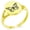 Gold, variant on Stainless Steel Love Butterfly Minimalist Oval Top Polished Statement Ring