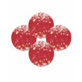 thumbnail image 7 of 15 Inch Round Placemats Set of 4, Red Snowflake Christmas Non Slip Heat Insulation PP Table Mats, Xmas Snowflake Winter Modern Art Washable Place Mats for Kitchen Dining Party Table Decor, 7 of 7