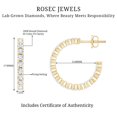 thumbnail image 4 of Rosec Jewels Lab Grown Diamond Hoop Earrings with Screw Back - Diamond Earrings for Women - EF-VS Quality - Ready to Gift, 14K Yellow Gold, 4 of 6