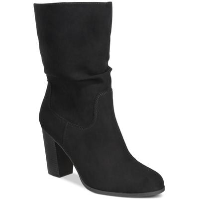 Style & Co Saraa Slouch Mid-Shaft Boots Black Micro 12M