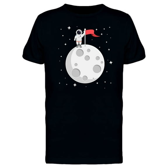 Astronaut On Full Moon Tee Men's -Image by Shutterstock