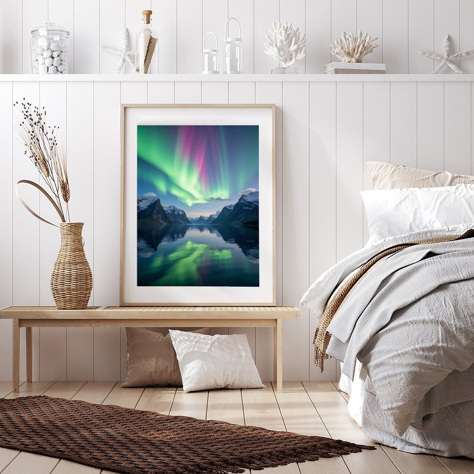 Diamond Art Kits for Adults - 5d Aurora Over Mountains Reflecting Lake Diamond Painting for Adults, Diamond Art for Adults Beginners, Diamond Painting Kits for Adults for Home Wall Decor