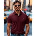 thumbnail image 4 of NY Threads Men's Golf Polo Shirt UPF 70+ Regular Fit Moisture Wicking Quick Dry Performance Short Sleeves Polo, X-Large, Maroon, 4 of 8