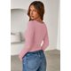 thumbnail image 5 of Remera PRETTYGARDEN 2025 de Punto Acanalado Manga Larga Rosa M, 5 of 8