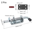 thumbnail image 2 of Unique Bargains Barrel Bolt Latch, 2 Pack 12x135mm - Carbon Steel Galvanized Spring Loaded Gate Latch Pin for Door (Silver), 2 of 5