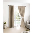 thumbnail image 3 of Khaki Boho Blackout Curtains for Bedroom/Living Room, Thermal Insulated Kitchen Curtains, Middle Century Modern Abstract Art Grommet Darkening Window Treatment Drapes 52"x72"x2, 3 of 8